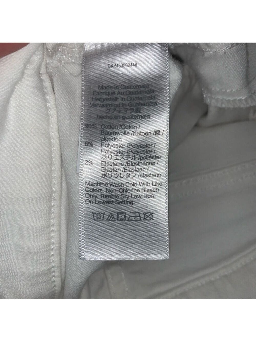 MADEWELL White 9” Mid Rise Skinny Jeans size 24 - Picture 8 of 9